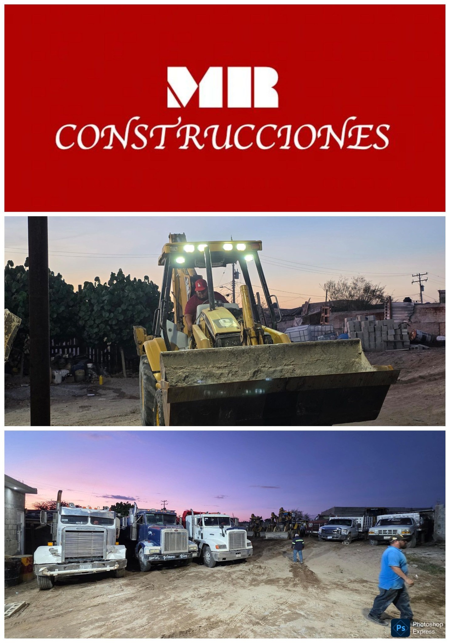 Camiones y maquinaria MR Construcciones