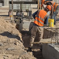 Trabajos de excavación y acero